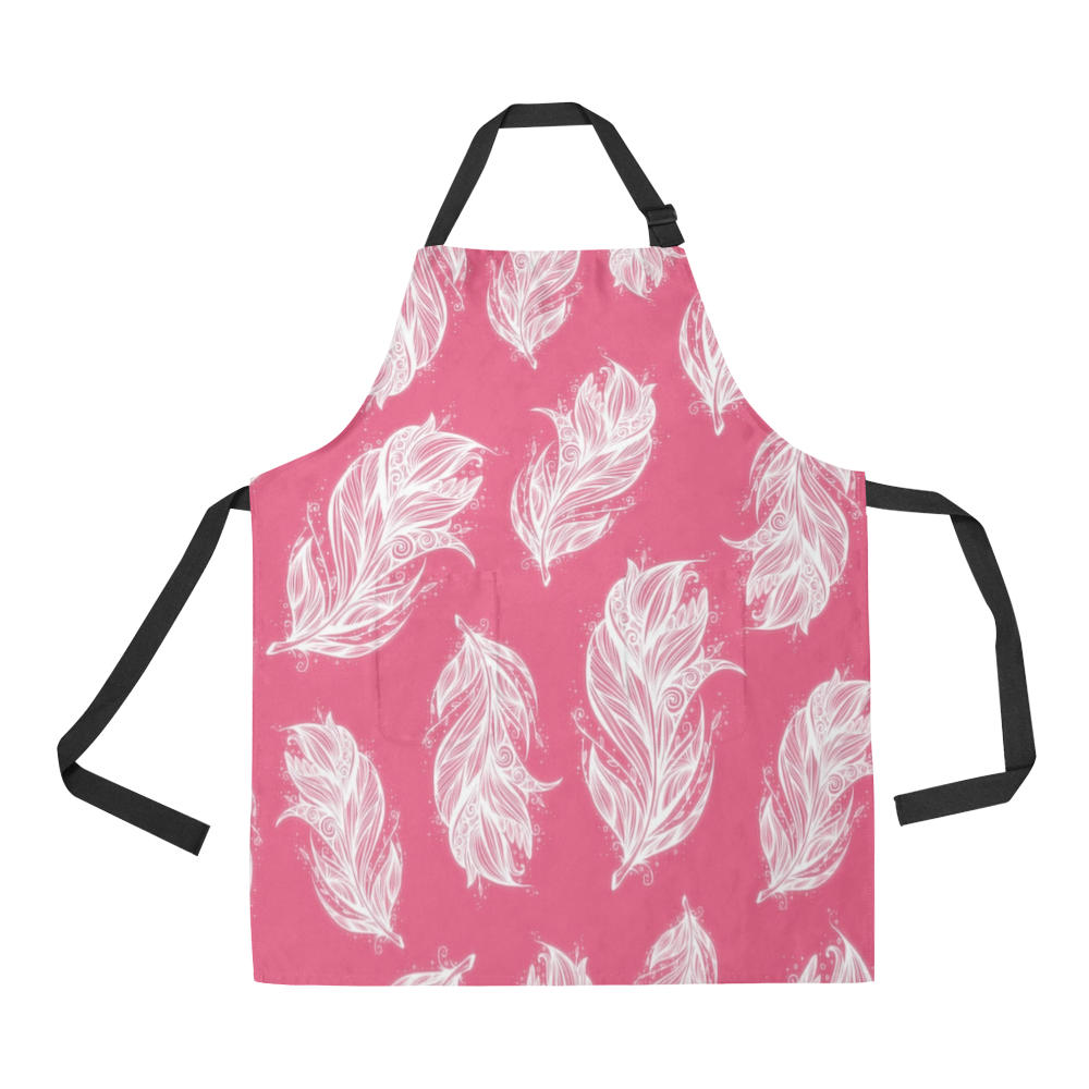 Feathers All Over Print Apron