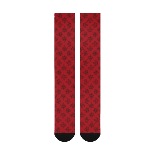 Cool Canada Knee High Socks Red Over-The-Calf Socks