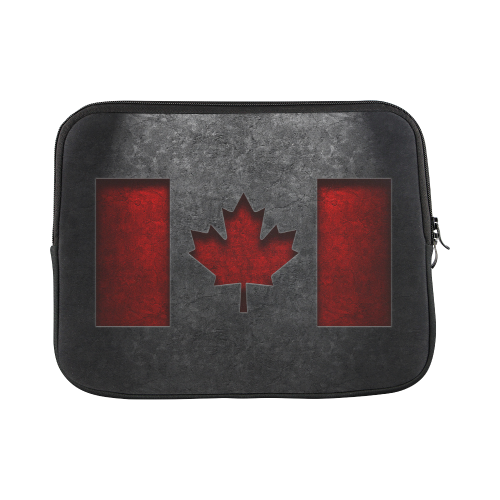 Canadian Flag Stone Texture Laptop Sleeve 11''