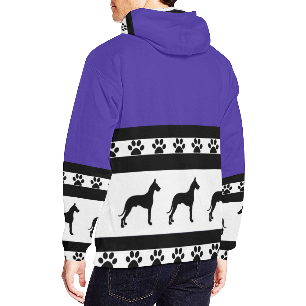 great dane front hoodie or jacket All Over Print Hoodie for Men (USA Size) (Model H13)