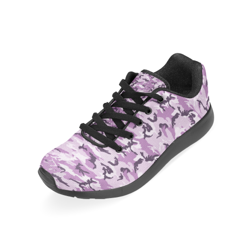 Woodland Pink Purple Camouflage Men's Running Shoes/Large Size (Model 020)
