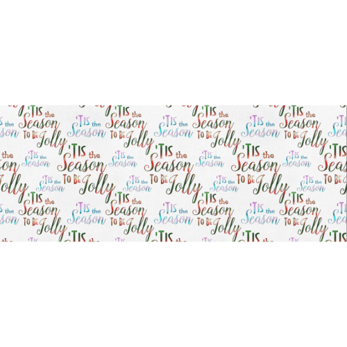 Christmas 'Tis The Season Pattern on White Gift Wrapping Paper 58"x 23" (5 Rolls)