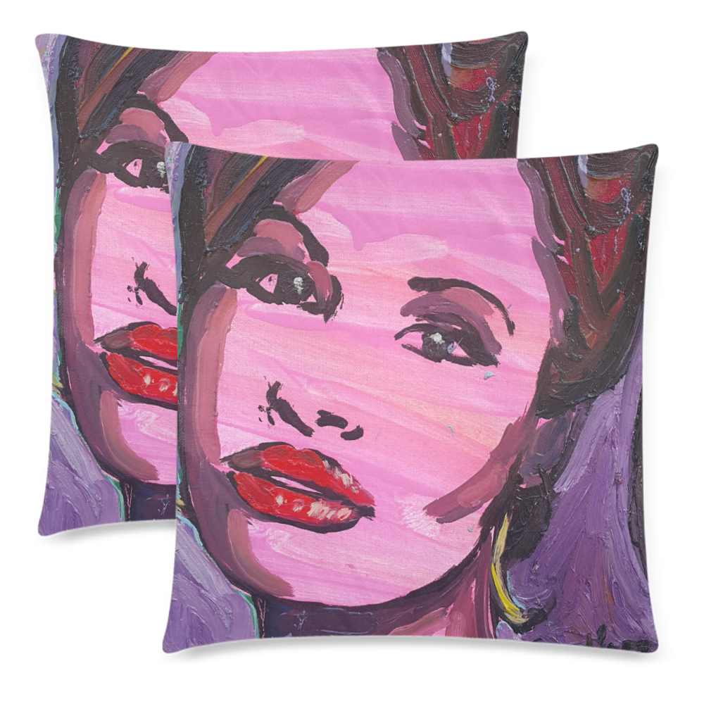 Selena por siempre Custom Zippered Pillow Cases 18"x 18" (Twin Sides) (Set of 2)