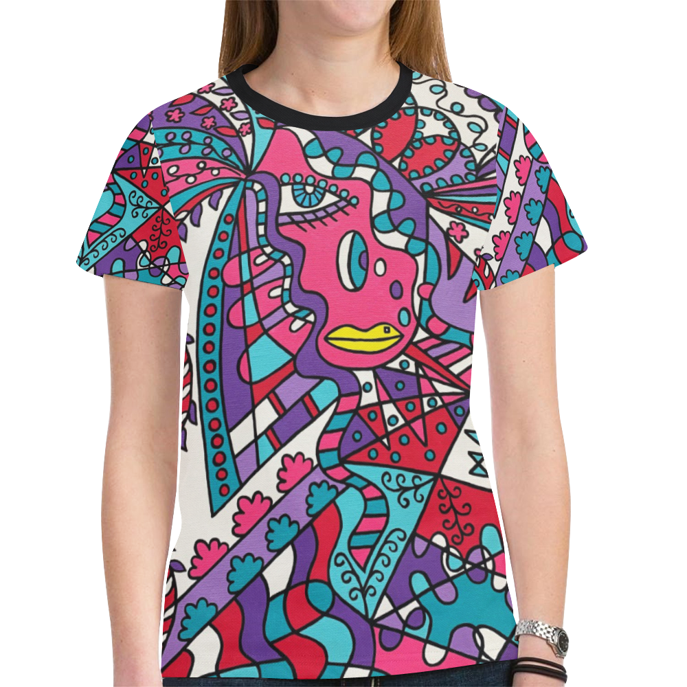 Tickle New All Over Print T-shirt for Women (Model T45)