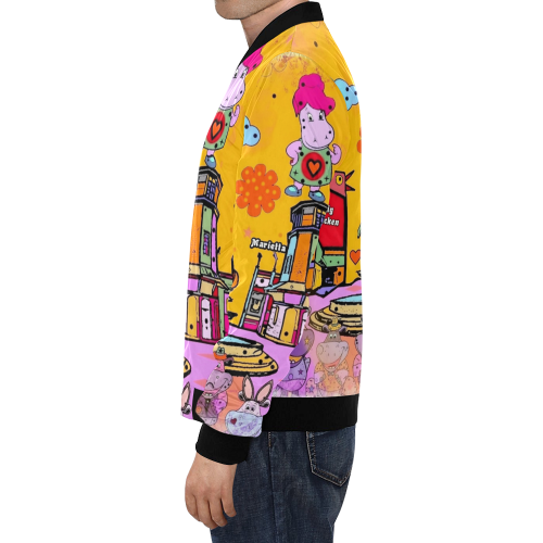 Hippos in Marietta by Nico Bielow All Over Print Bomber Jacket for Men (Model H19)