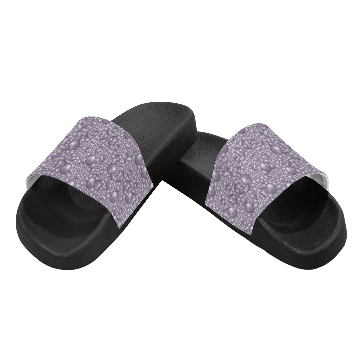 festive purple pearls Men's Slide Sandals (Model 057)
