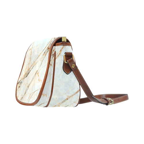 Marble Gold Pattern Saddle Bag/Large (Model 1649)