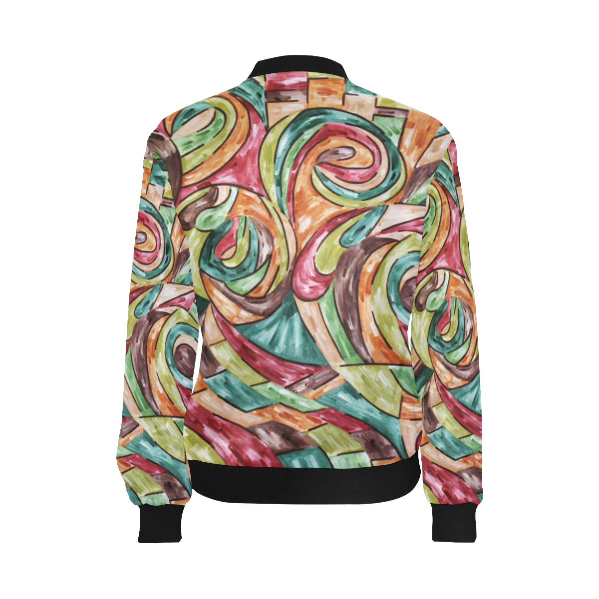 Earth All Over Print Bomber Jacket for Women (Model H36)