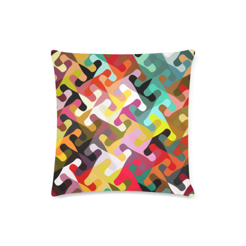 Colorful shapes Custom Zippered Pillow Case 16"x16"(Twin Sides)