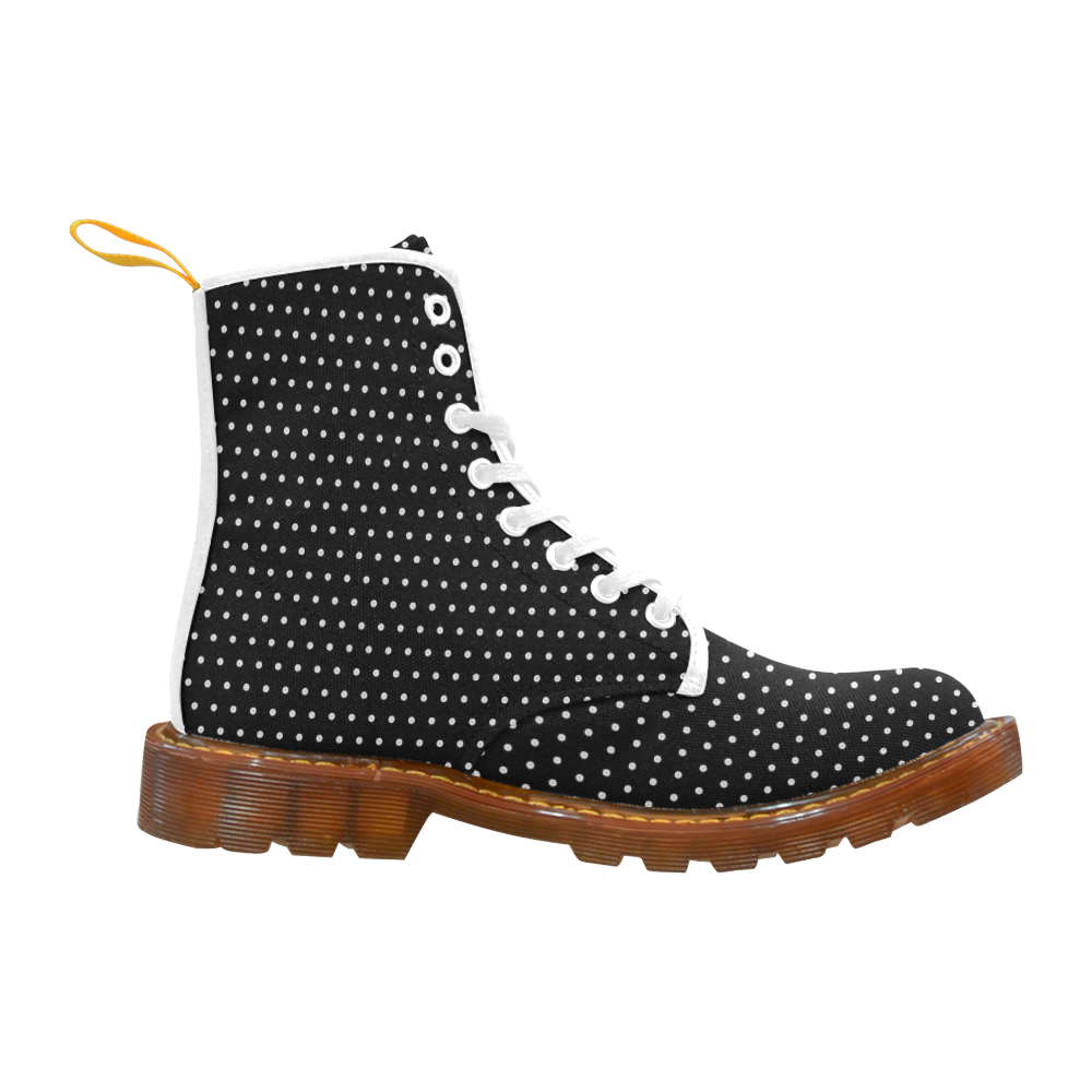 Polka Dot Pin Black by Jera Nour Martin Boots For Men Model 1203H