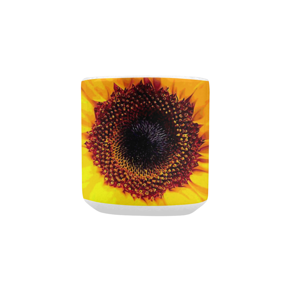 Sunny Sunflower - The Nature Is Shining Heart-shaped Morphing Mug