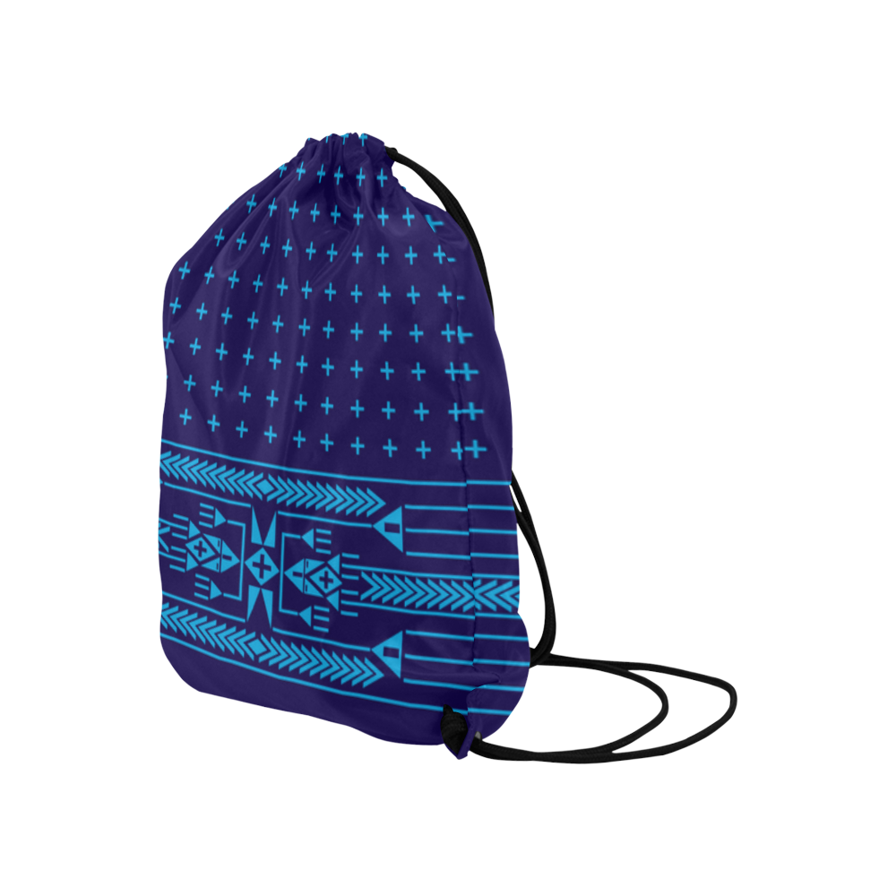 The Path Blue design Large Drawstring Bag Model 1604 (Twin Sides)  16.5"(W) * 19.3"(H)