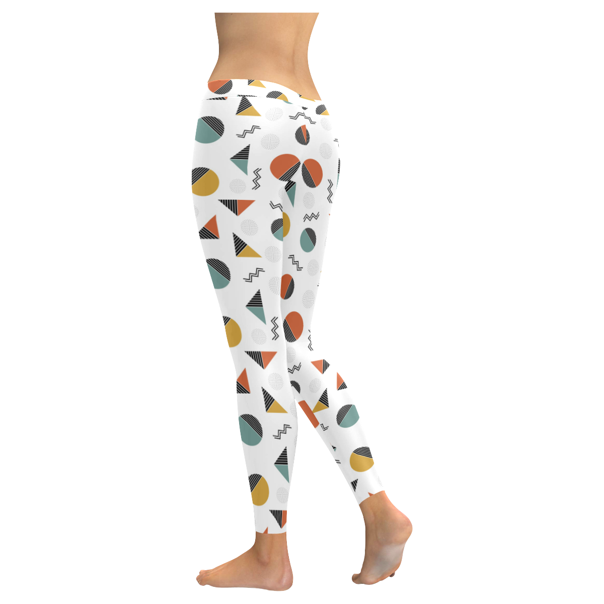 Geo Cutting Shapes Low Rise Leggings (Invisible Stitch) (Model L05)