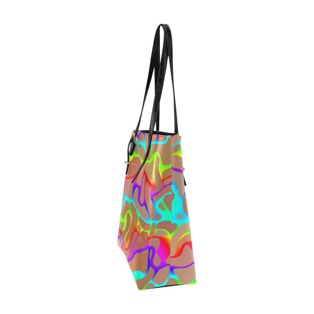Colorful wavy shapes Euramerican Tote Bag/Small (Model 1655)