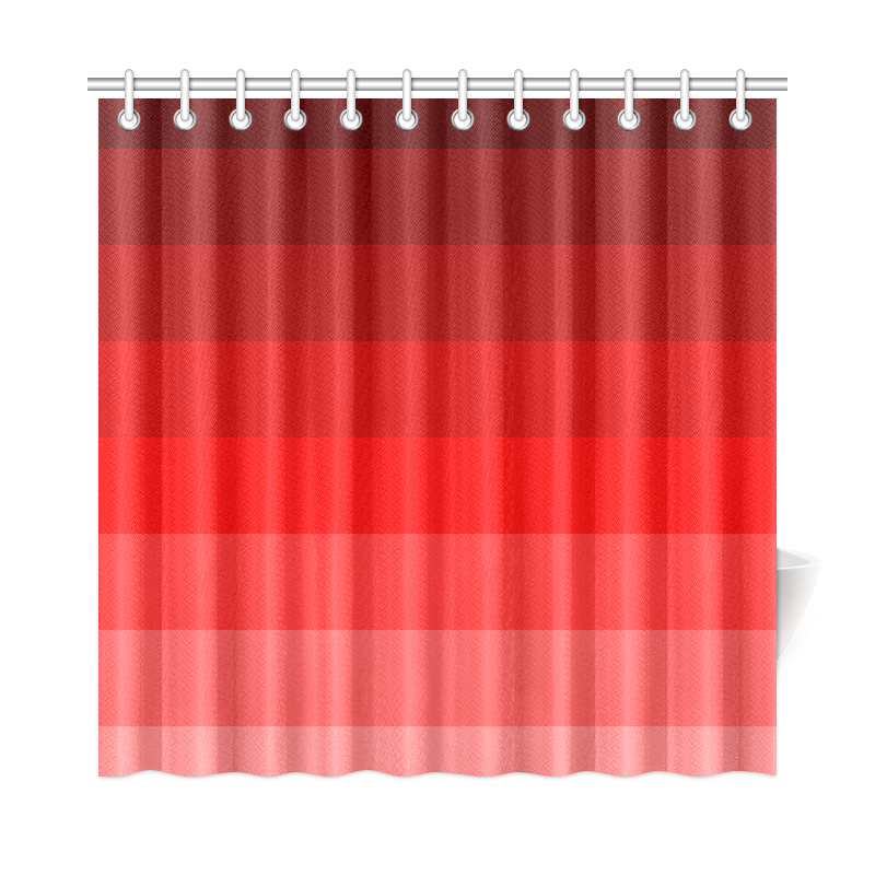 Red multicolored stripes Shower Curtain 72"x72"