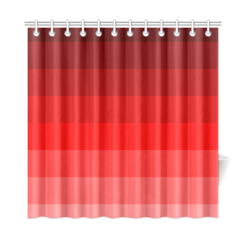 Red multicolored stripes Shower Curtain 72"x72"