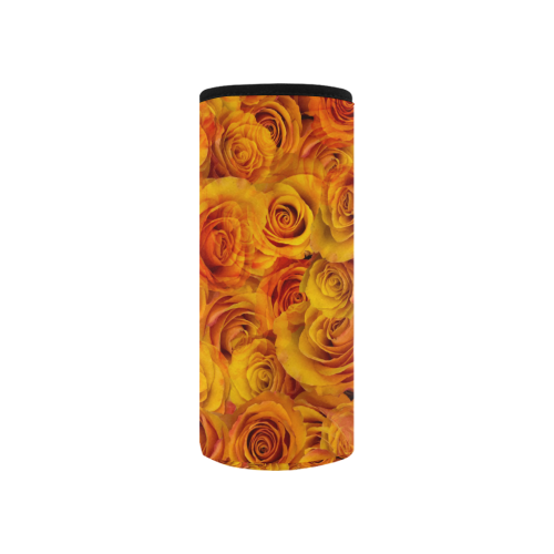 Grenadier Tangerine Roses Neoprene Water Bottle Pouch/Small