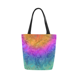 Fractal Batik ART - Hippie Rainbow Colors 1 Canvas Tote Bag (Model 1657)