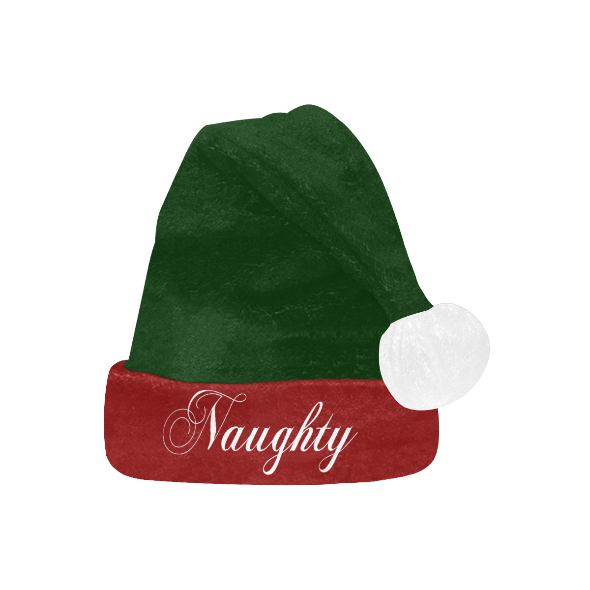 Christmas Naughty (Green and Red) Santa Hat