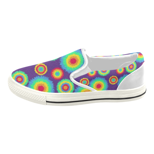 Tie-dye Women's Slip-on Canvas Shoes (Model 019)