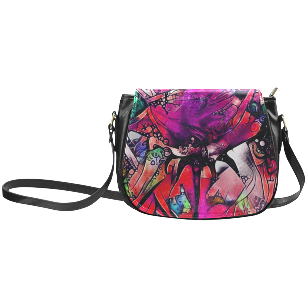 abstracted one 1c Classic Saddle Bag/Large (Model 1648)