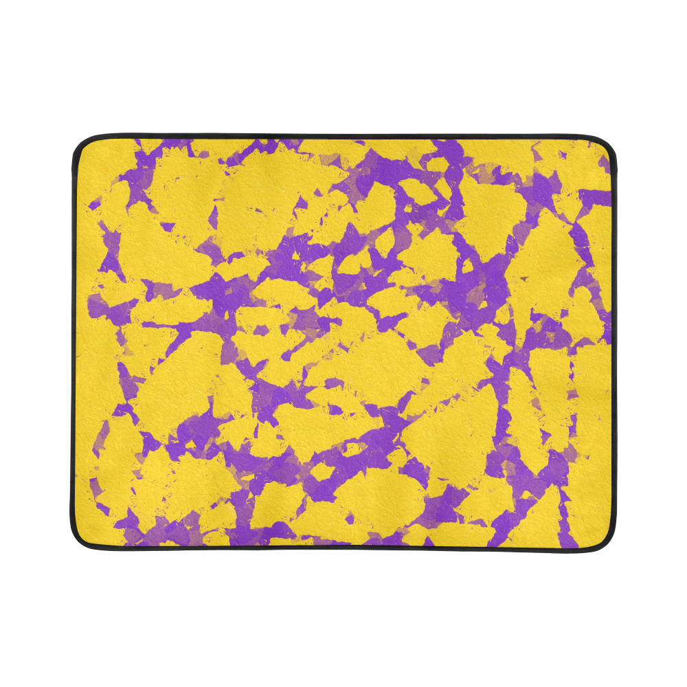 Yellow and Purple Tie Dye Beach Mat 78"x 60"
