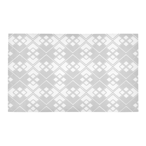 Abstract geometric pattern - gray and white. Azalea Doormat 30" x 18" (Sponge Material)