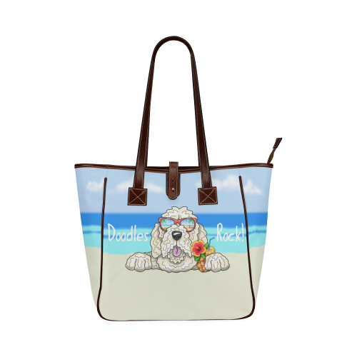 Buff Labradoodle Beach days Classic Tote Bag (Model 1644)