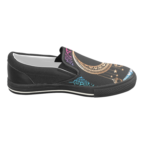 Arabian Night Mandala Slip-on Canvas Shoes for Kid (Model 019)