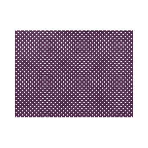 Burgundy polka dots Placemat 14’’ x 19’’ (Set of 2)