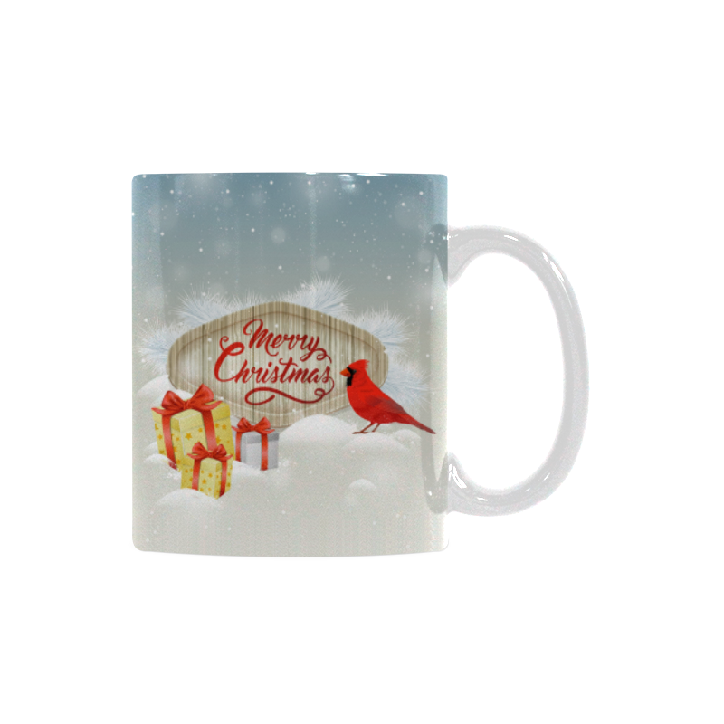 Merry Christmas Cardinal White Mug(11OZ)