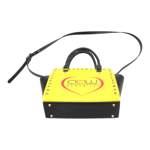 AAW101 Yellow Hand Bag Rivet Shoulder Handbag (Model 1645)
