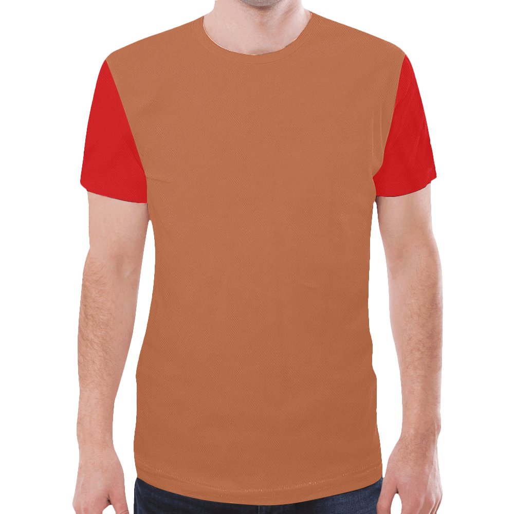 RB05 Red and Brown Shirt New All Over Print T-shirt for Men (Model T45)
