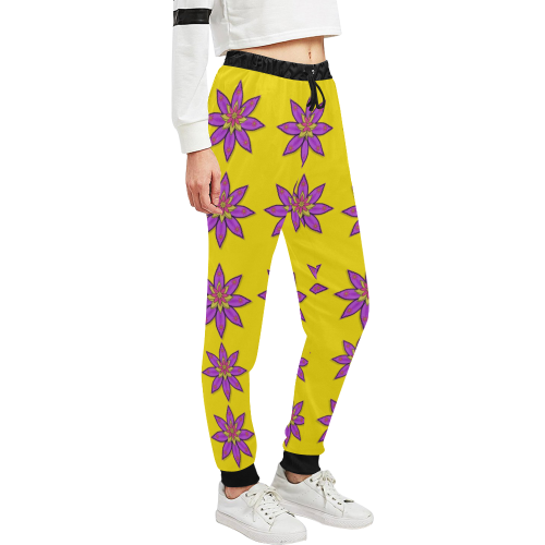 fantasy flower in the happy jungle of beauty Unisex All Over Print Sweatpants (Model L11)