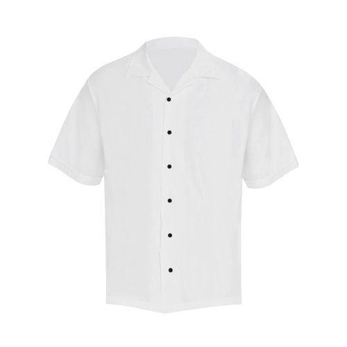 Wonderful Winter White Solid Colored Hawaiian Shirt (Model T58)