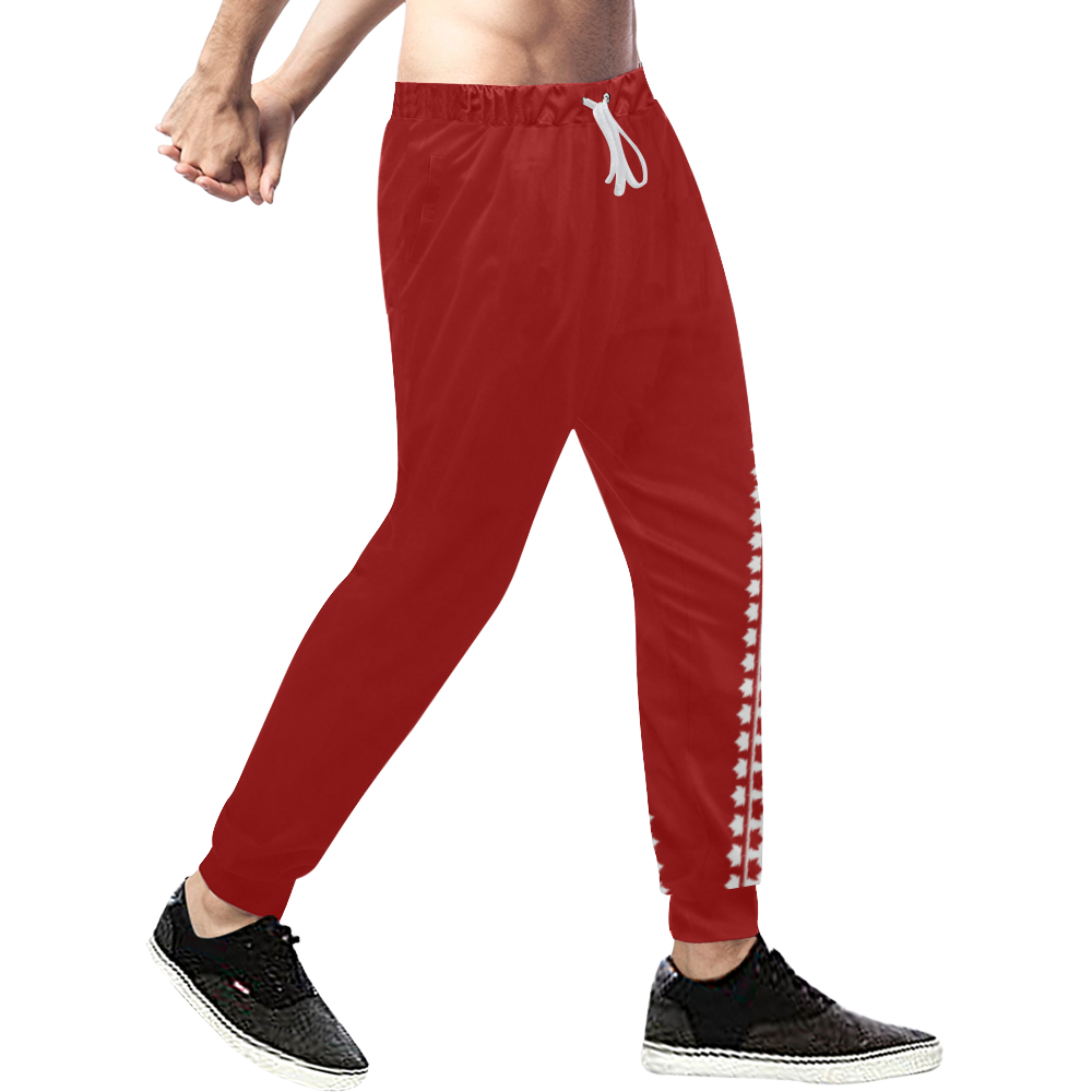 Canada Sweatpants Plus Size Pants Men's All Over Print Sweatpants/Large Size (Model L11)