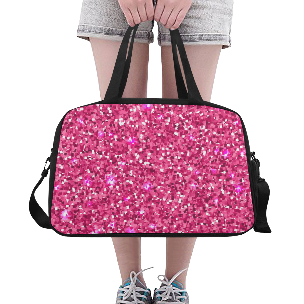 pink glitter Fitness Handbag (Model 1671)
