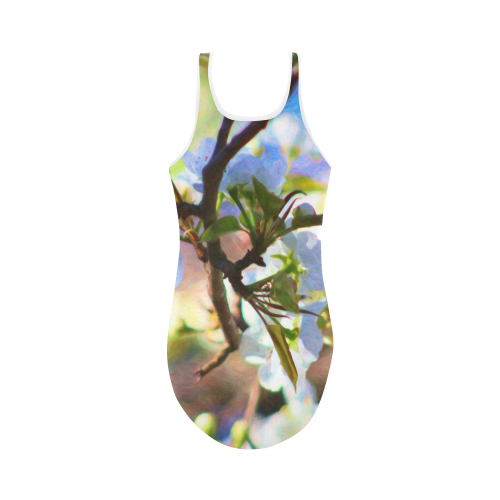Pear Tree Blossoms Vest One Piece Swimsuit (Model S04)