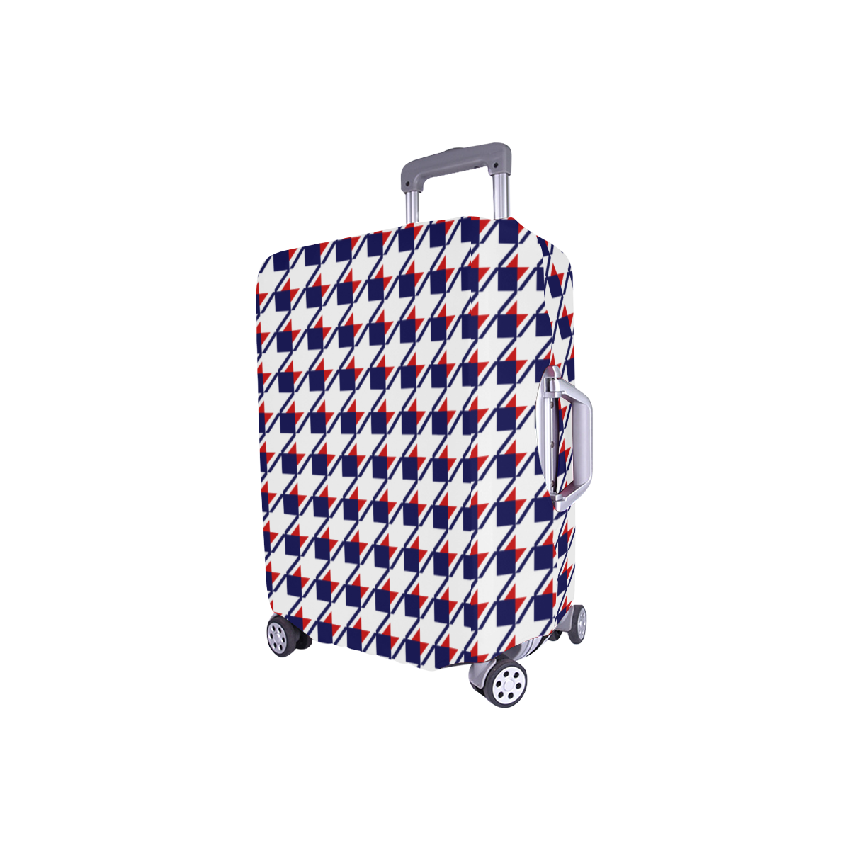 Red White Blue Houndstooth Luggage Cover/Small 18"-21"