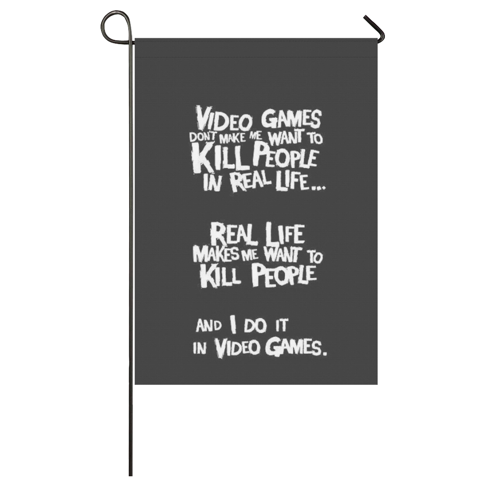 Kill people gamer Garden Flag 28''x40'' （Without Flagpole）