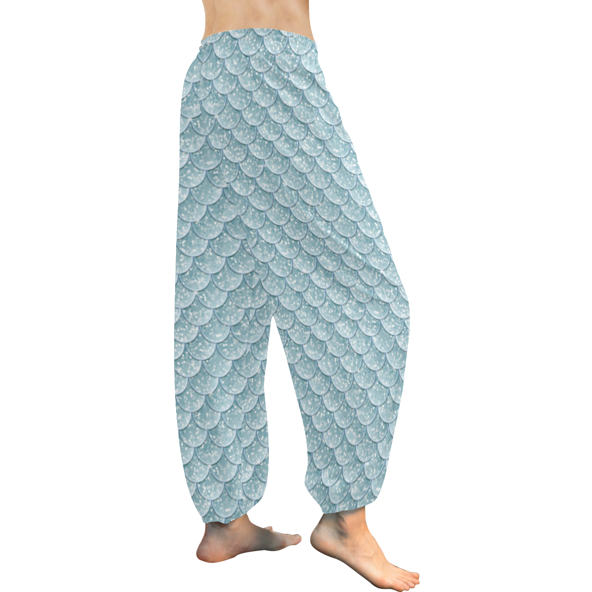Glitter Mermaid Women's All Over Print Harem Pants (Model L18)