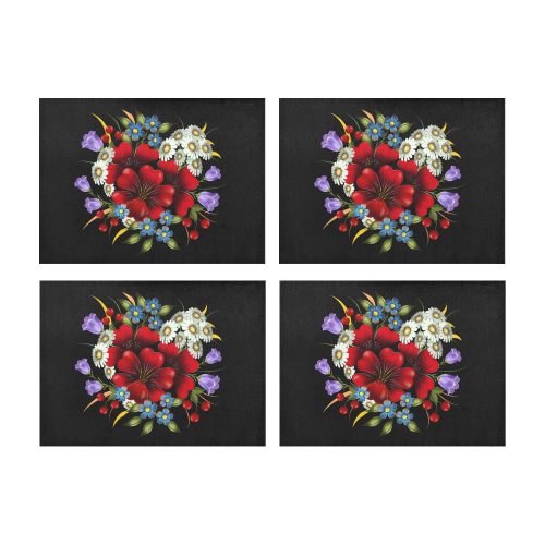 Bouquet Of Flowers Placemat 14’’ x 19’’ (Set of 4)