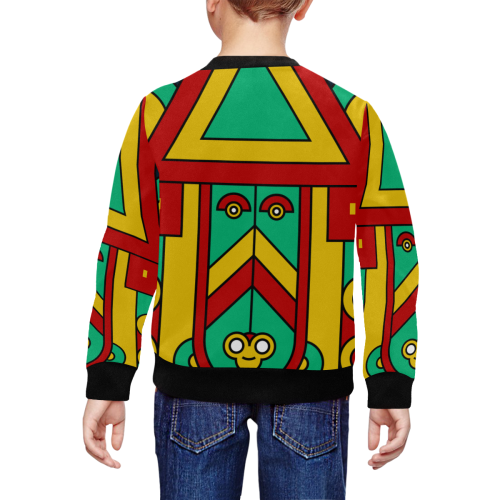 Aztec Spiritual Tribal All Over Print Crewneck Sweatshirt for Kids (Model H29)