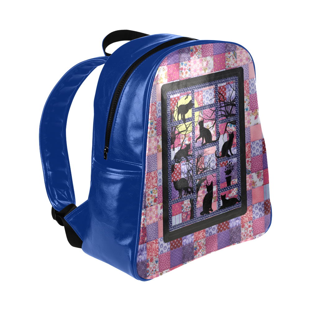 Cats in the Night Multi-Pockets Backpack (Model 1636)
