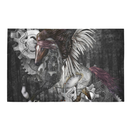 Aweswome steampunk horse with wings Bath Rug 20''x 32''