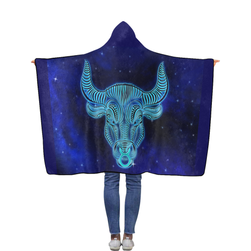 Taurus design Flannel Hooded Blanket 40''x50''