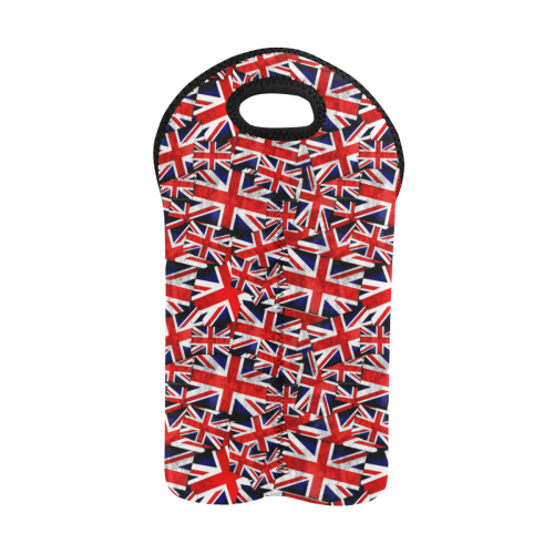 Union Jack British UK Flag 2-Bottle Neoprene Wine Bag