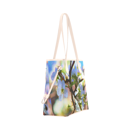 Pear Tree Blossoms Clover Canvas Tote Bag (Model 1661)