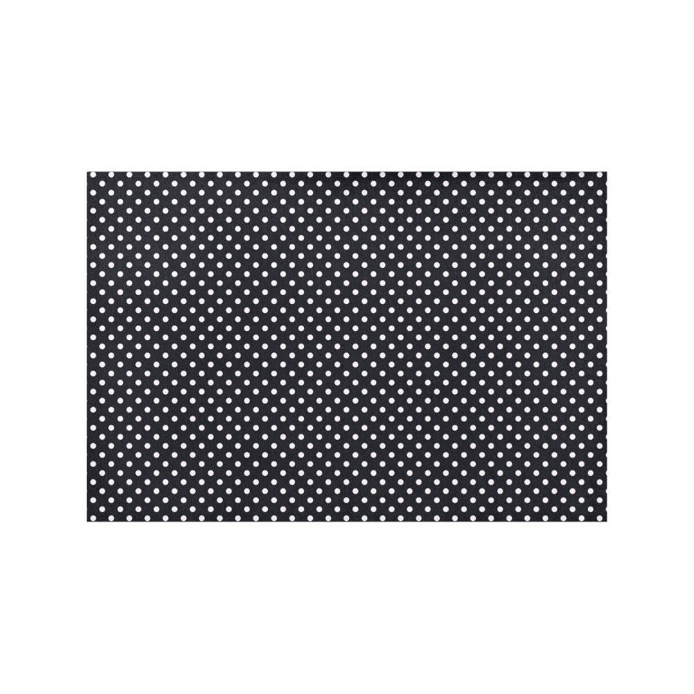 Black polka dots Placemat 12’’ x 18’’ (Set of 6)
