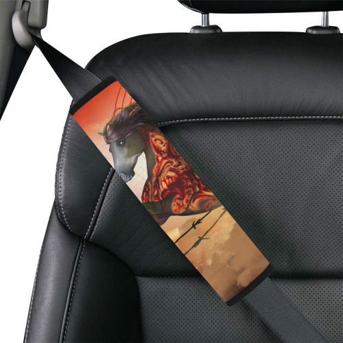 Awesome creepy horse with skulls Car Seat Belt Cover 7''x12.6''